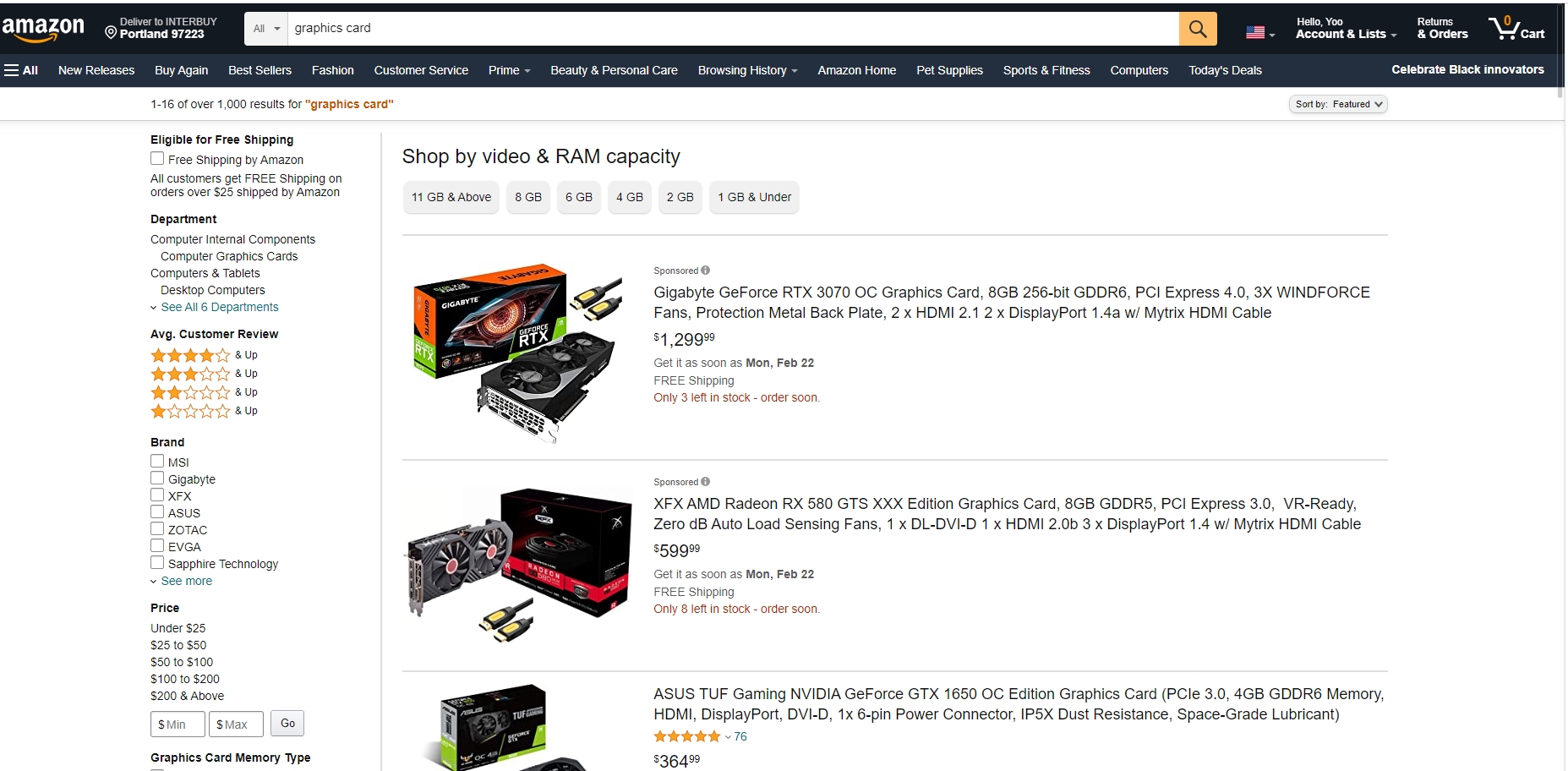  그래픽카드 해외 직구 사이트 리스트 모음 GPU 엔비디아 지포스 AMD 라데온 뉴에그 아마존 아도라마 B&H포토비디오 베스트바이