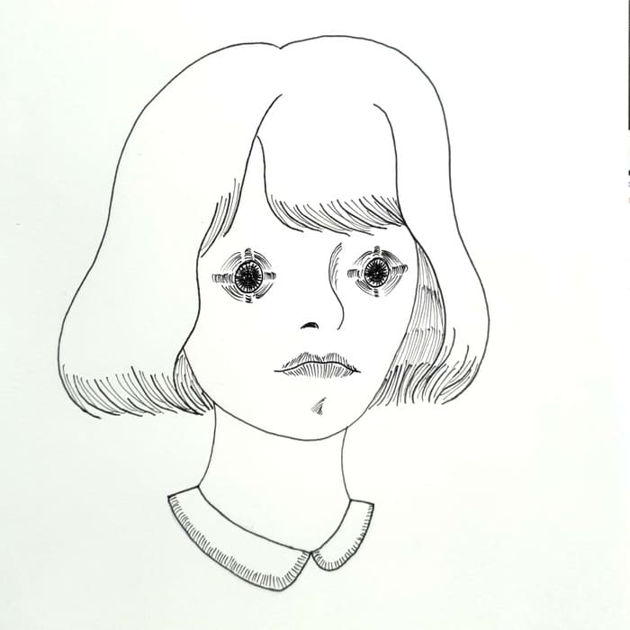  응시하는 소녀 Looking Girl 일러스트 그림 드로잉 2020 표적을 바라보다