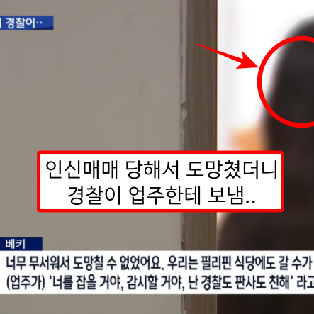  인신매매 피해서 도망쳤더니 '경찰'이 업주에게 되돌려준 사건..