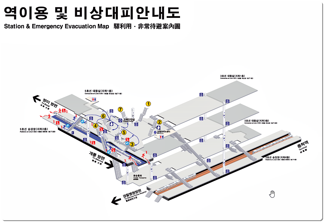 오금역 화장실 위치 및 지도 2