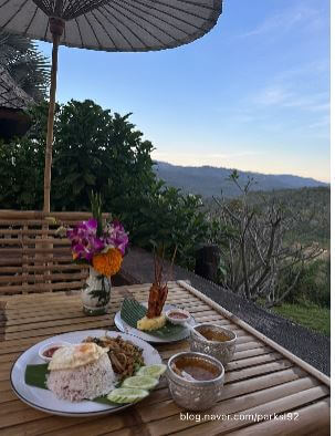 숙소에서 먹은 저녁 사진