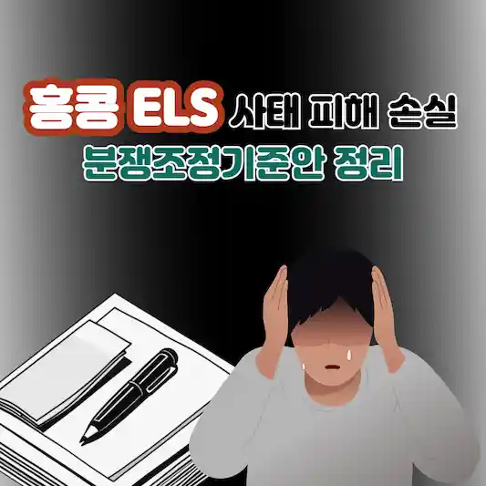 홍콩 ELS사태 피해 손실&#44; 분쟁조정기준안 정리