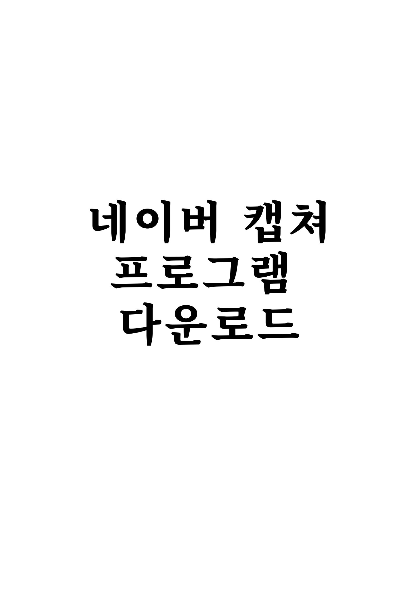  네이버 캡쳐 다운로드 및 설치 방법 [쉬운 캡쳐 프로그램]