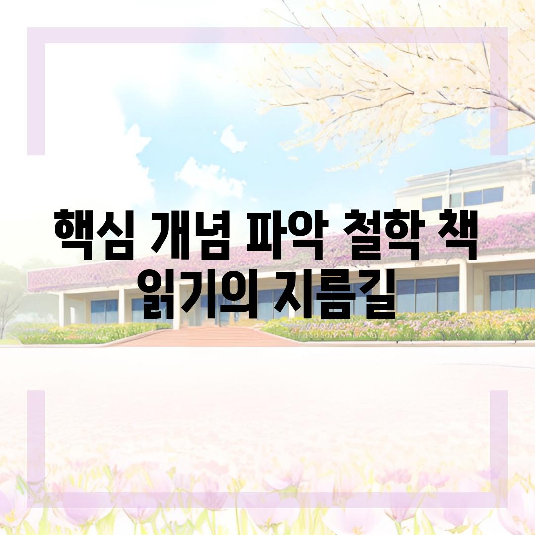 핵심 개념 파악 철학 책 읽기의 지름길