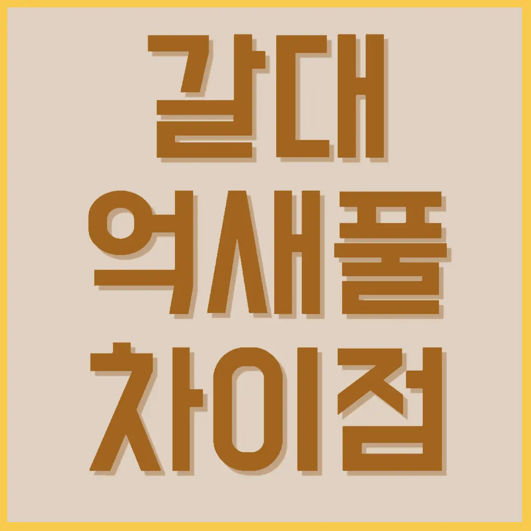 갈대와억새풀차이점