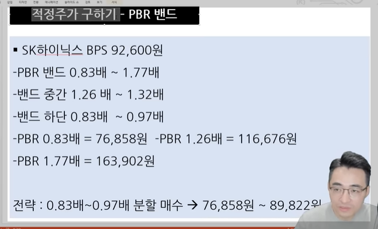 SK하이닉스 적정주가 구하기 - PBR 밴드