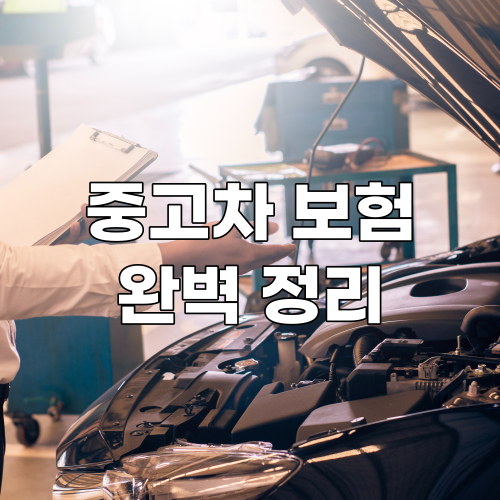  중고차 보험 가입 전 알아야하는 정보 완벽 정리