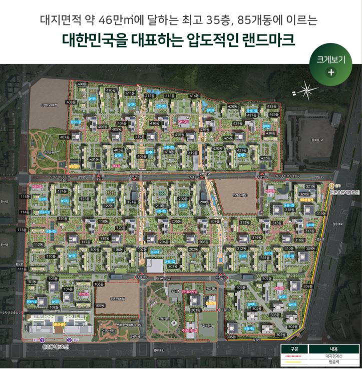 둔촌주공 단지배치