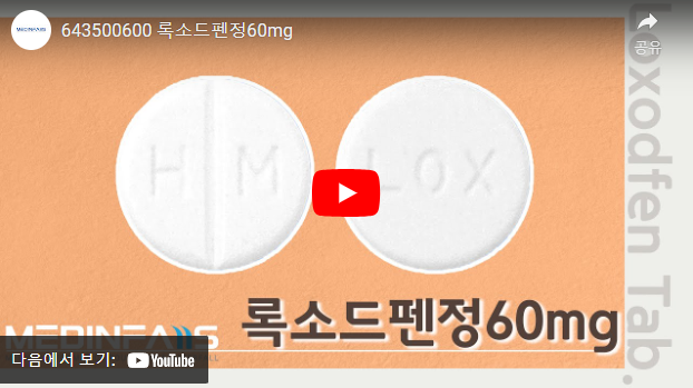 록소드펜정 60mg 영상