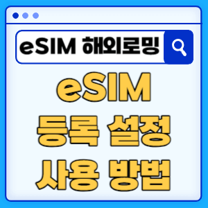 안드로이드 eSIM(이심) 등록 설정 사용방법 총정리