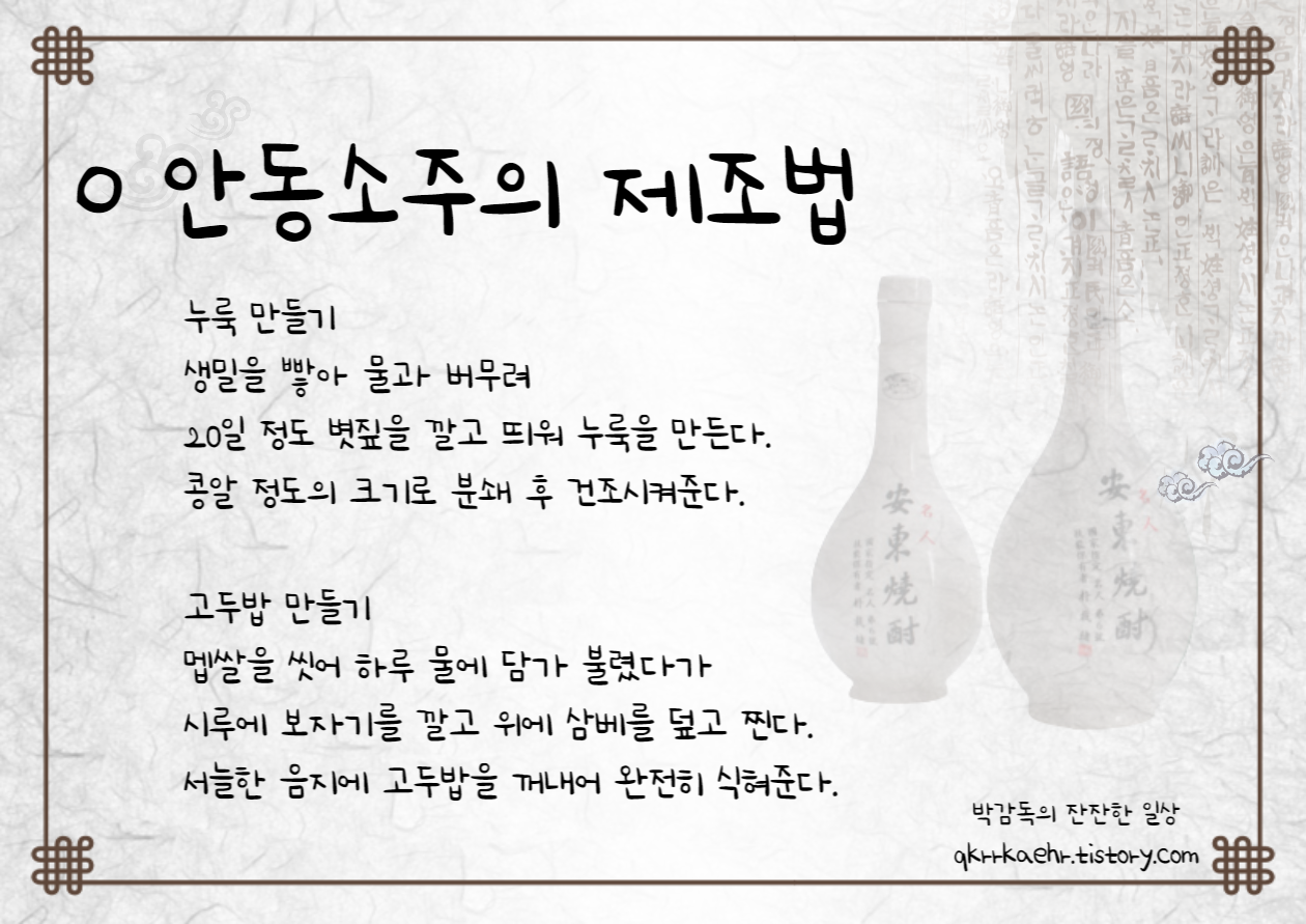 안동소주 제조법 1