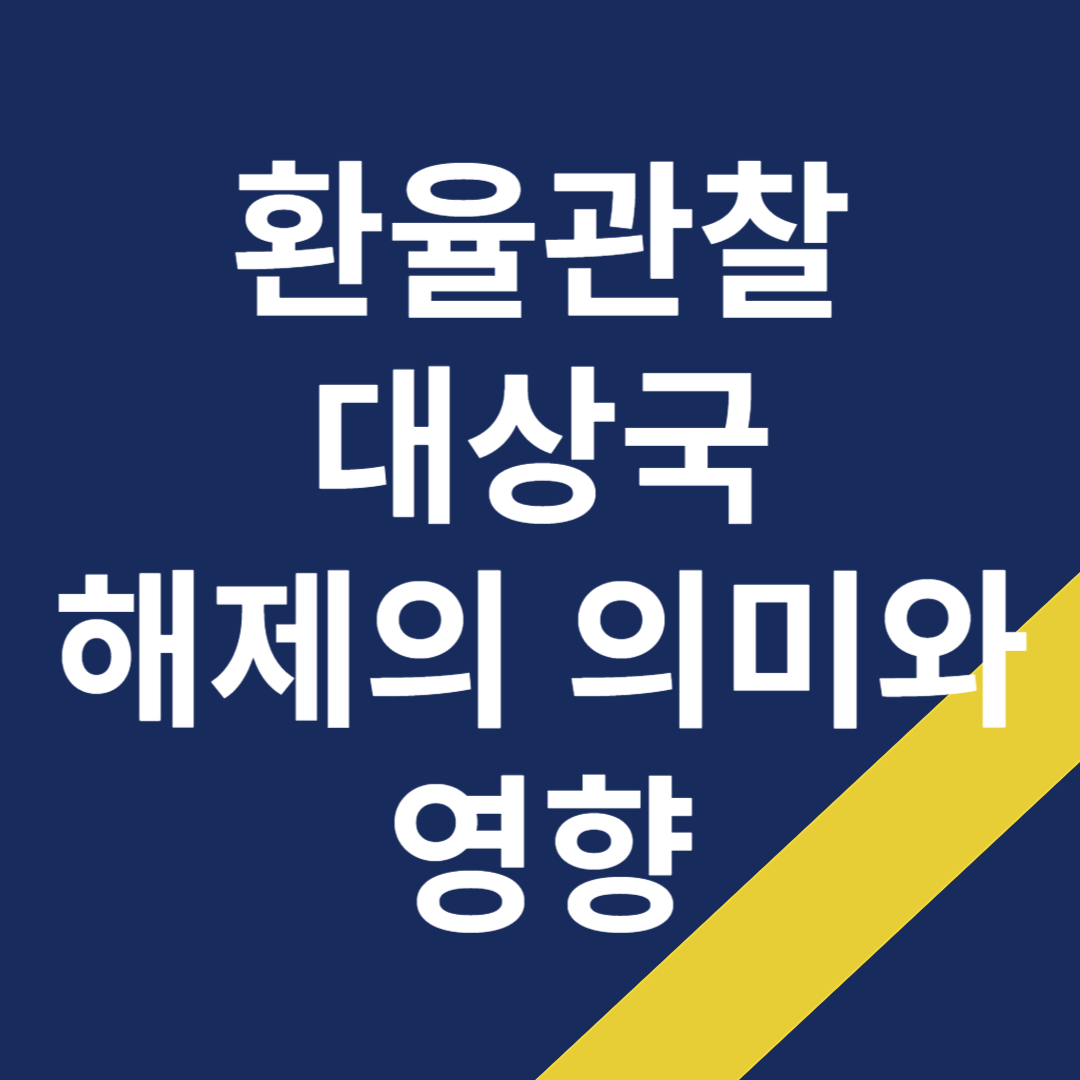 환율관찰대상국 제외 이유 썸네일