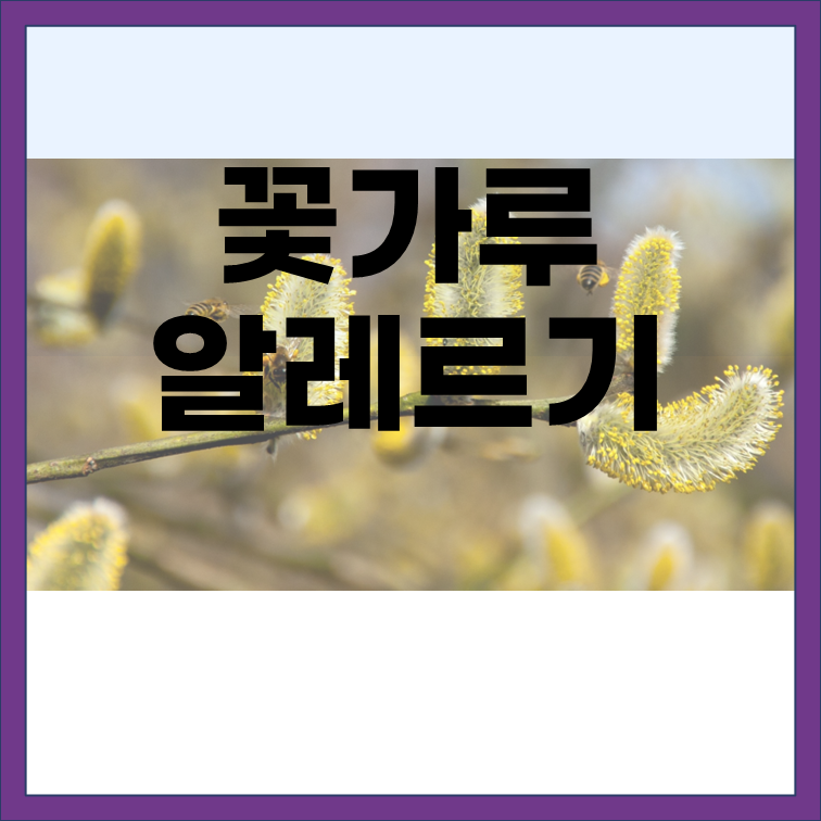 봄철 꽃가루 알레르기 치명적이다