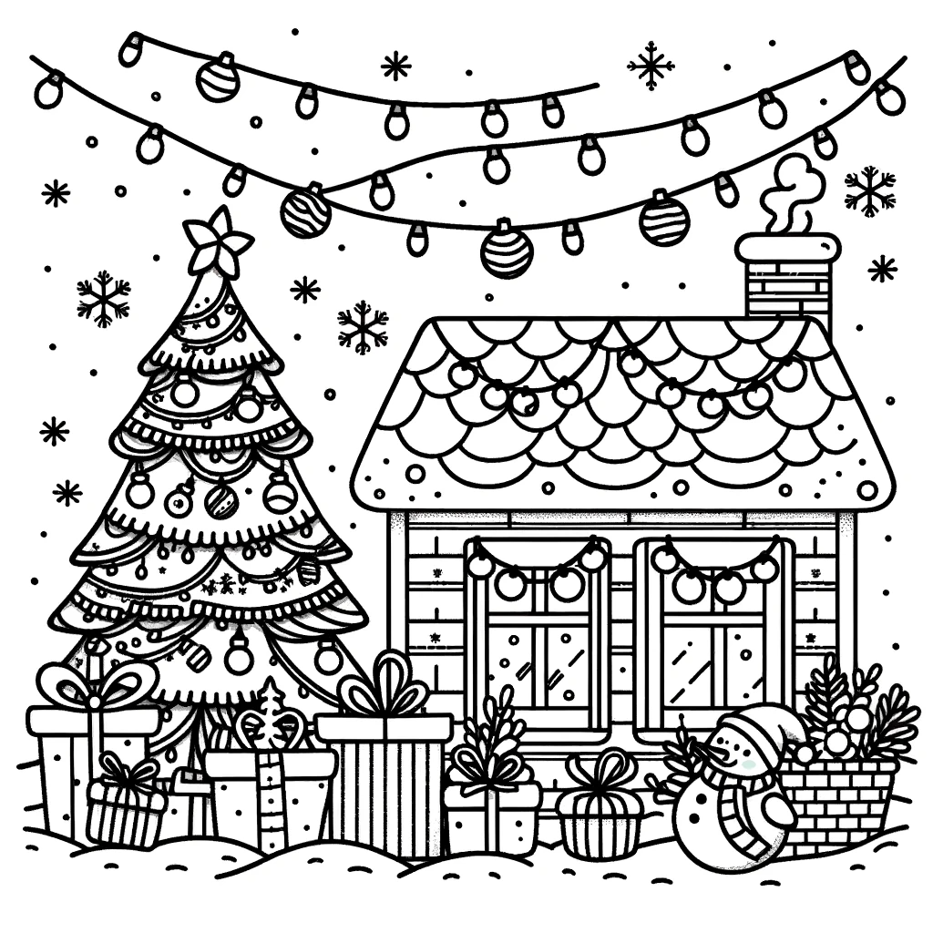 크리스마스 색칠공부 도안 christmas coloring page for kids