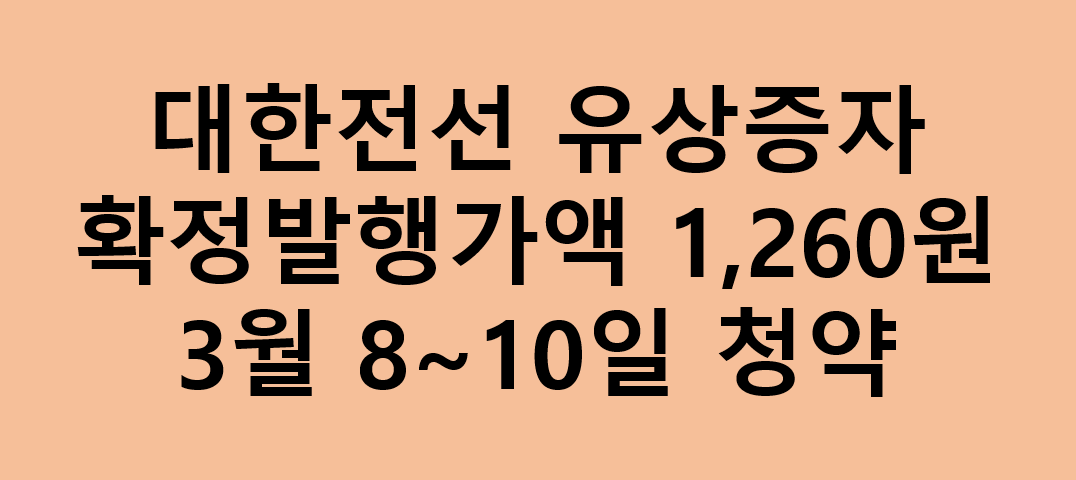 대한전선 유상증자