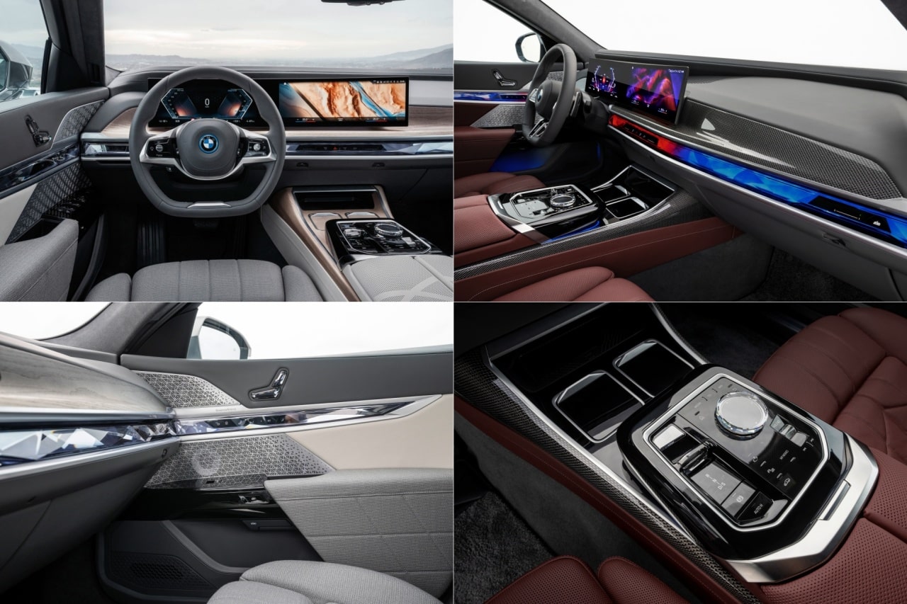 BMW 신형 7 시리즈의 앞좌석 주요 구성을 모았습니다.