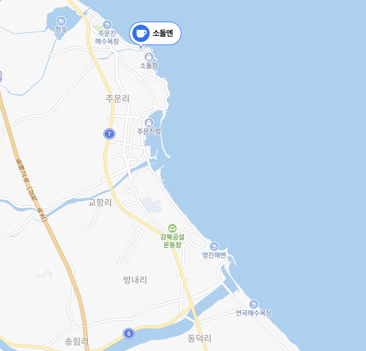 소돌엔 카페&#44; 소돌해변&#44; 위치&#44; 지도