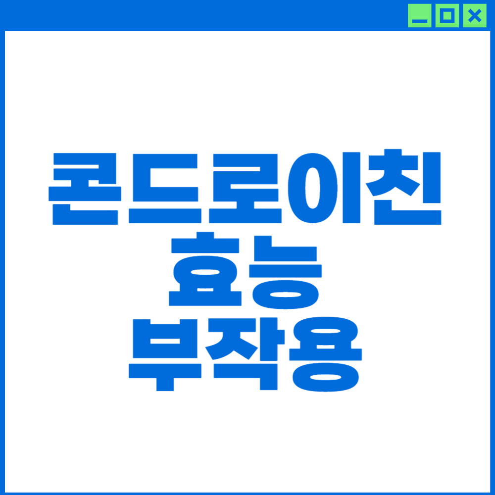 콘드로이친-효능-부작용