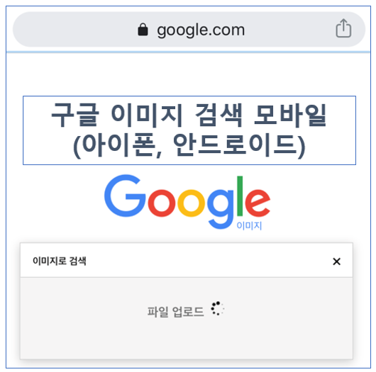 구글 이미지 검색 모바일 (아이폰, 안드로이드)