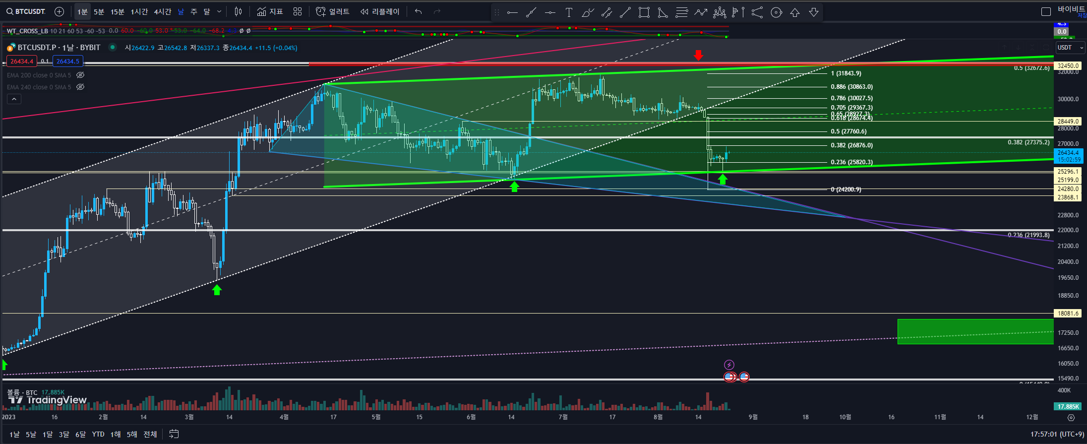 BTC 1일봉 차트