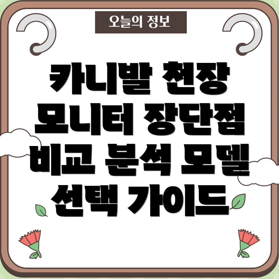 의정부카니발천장모니터선택가이드장단점비교분석모델
