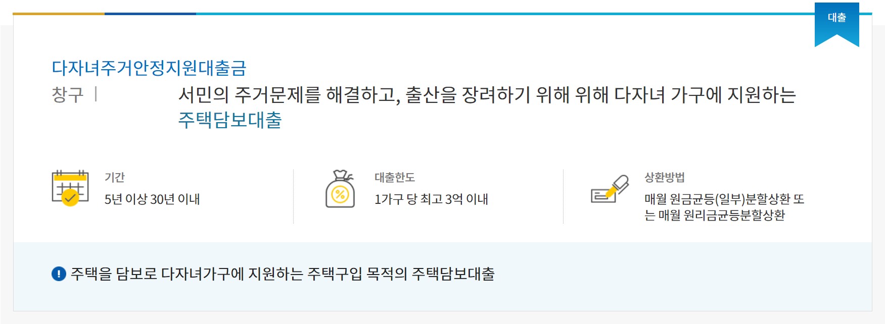 신협 다자녀 주거안정 지원대출