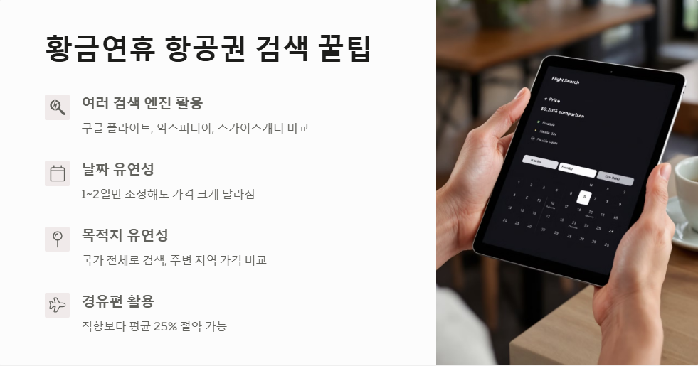 황금연휴 저렴한 항공권 찾기
