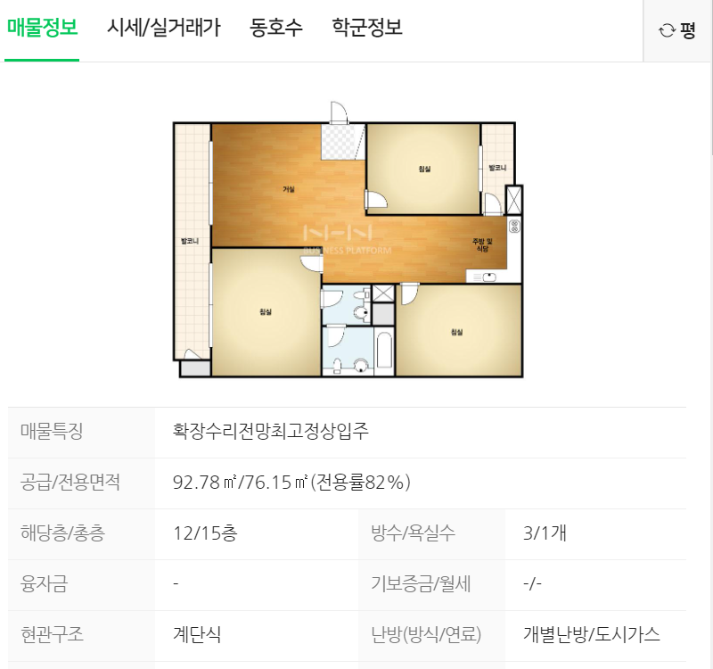  공급면적 전용면적 차이