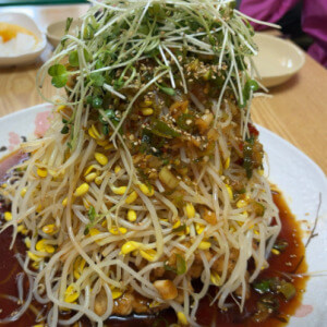 염티반점 메뉴 콩나물 탕수육