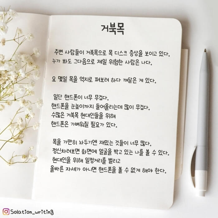 짧은 생각 - 거북목