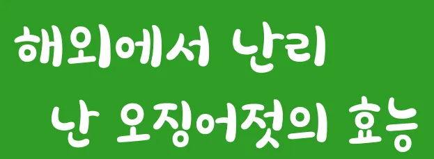 해외에서 난리 난 오징어젓의 효능