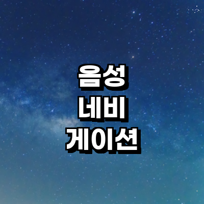 음성군 네비게이션