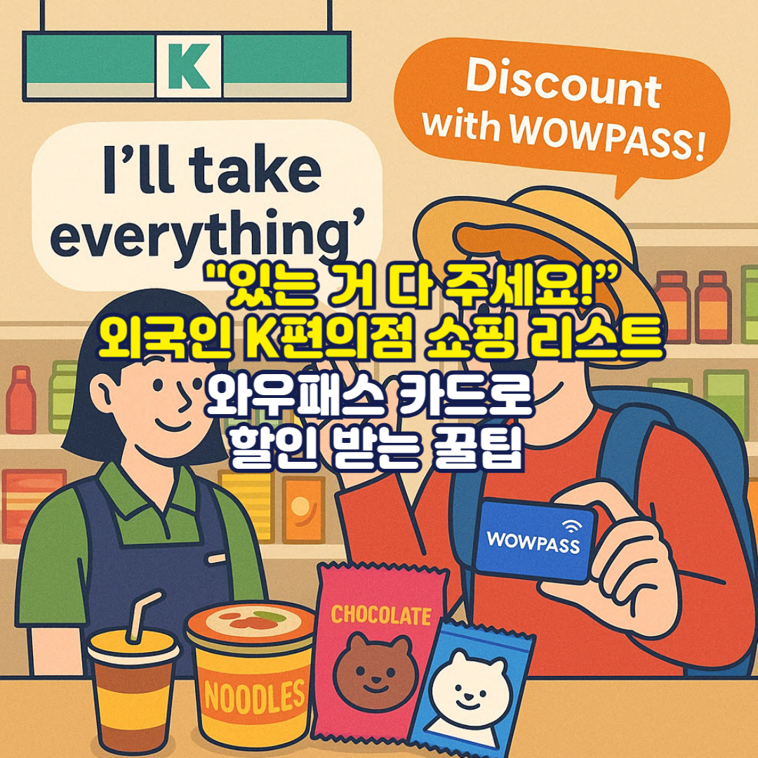 &quot;있는 거 다 주세요!” 외국인 K편의점 쇼핑 리스트, 와우패스 카드로 할인 받는 꿀팁