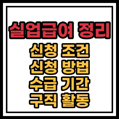  실업 급여 신청 방법