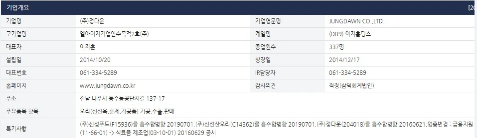농업회사법인 정다운(주) 이미지