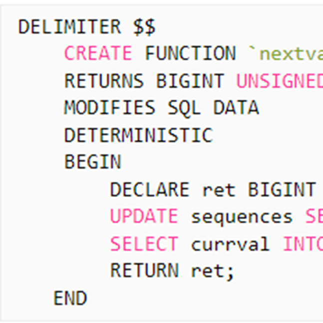  MySql에서 Oracle처럼 Sequence 사용하는 방법