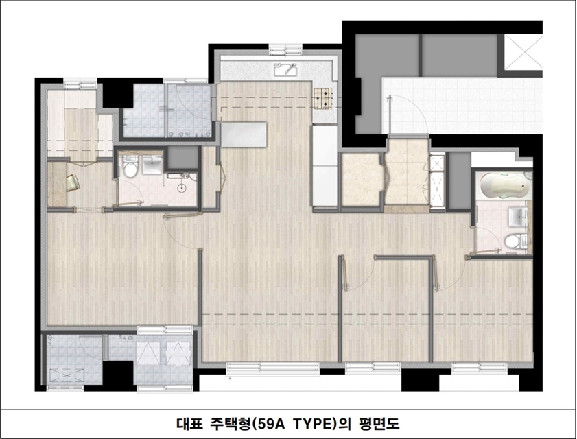 위례지구-이익공유형-분양주택-59A평면도 