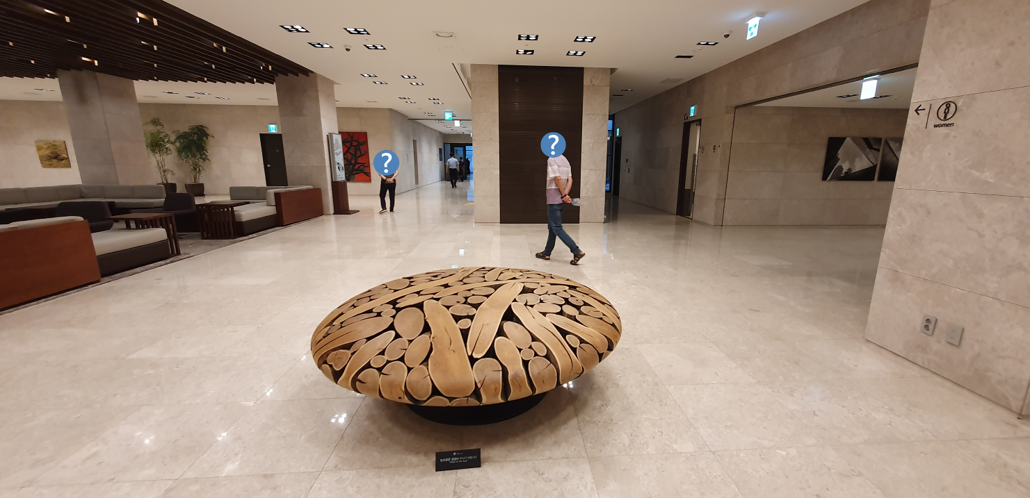 양평 현대블룸비스타 이재효 나무 조각품 버섯