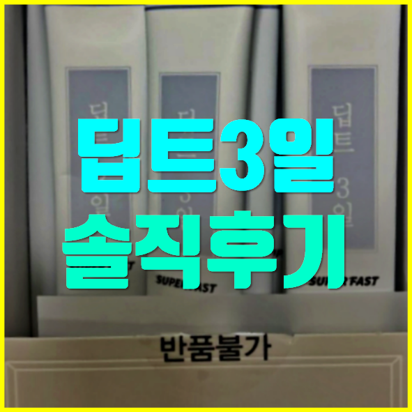  딥트3일 솔직후기