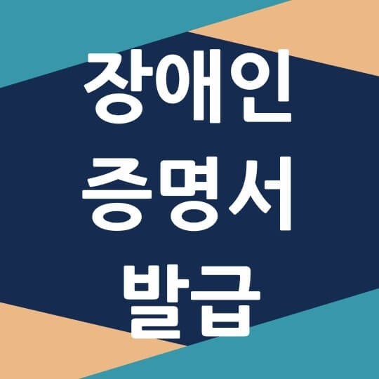  장애인증명서 인터넷발급 방법 바로가기