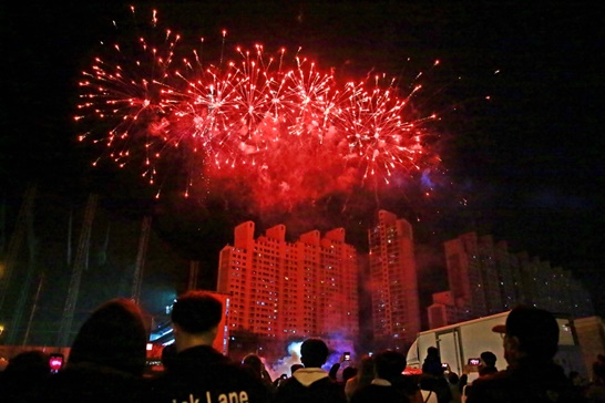 안양충훈벚꽃축제-불꽃놀이