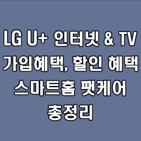  LG유플러스 인터넷 & tv 가입 혜택(Ft.스마트홈 팻케어: 반려견 필수품)