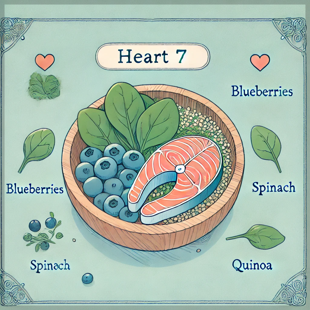 빨간 X 표시가 있는 초콜릿 조각, 포도, 양파 접시. 배경은 회색 톤, &quot;No for Heart&quot;라는 영어 라벨.
