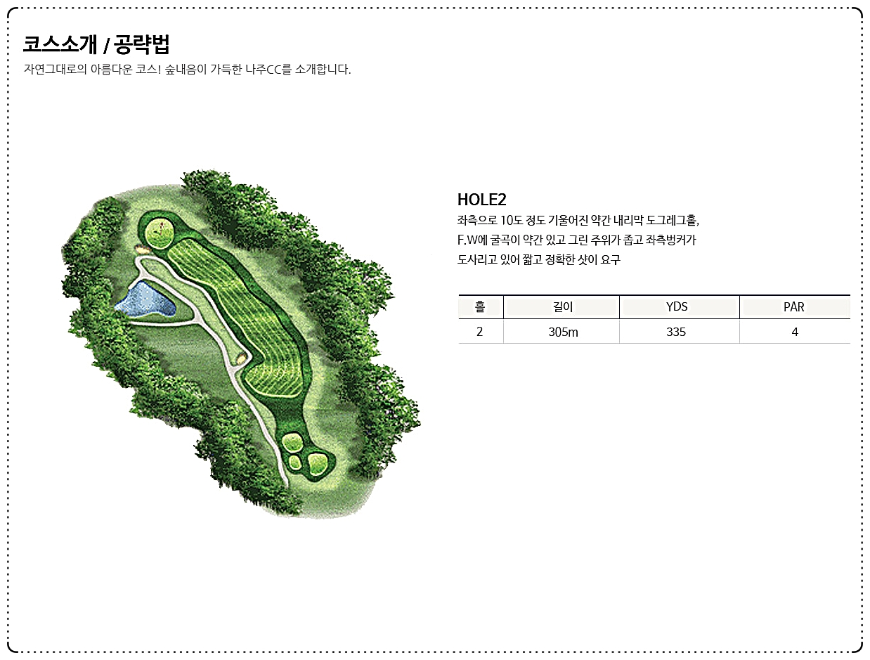 나주CC 파인 코스 2번 홀