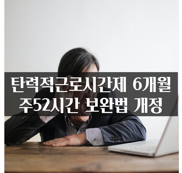  탄력적근로시간제 6개월 개정법 통과 주52시간 보완법 요청으로 인한 개정안