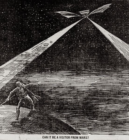 1897년 4월 13일&#44; &#39;세인트 폴 그로브&#39; 신문에 실린 미스터리 비행선(Wikimedia Commons)