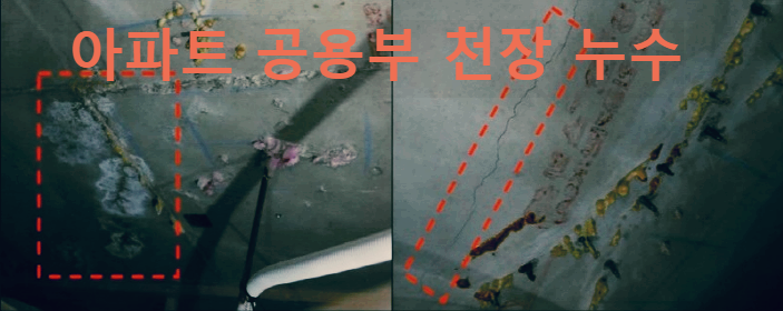  신축 아파트 천장 누수에 대한 하자 청구 및 심사 인정 사례