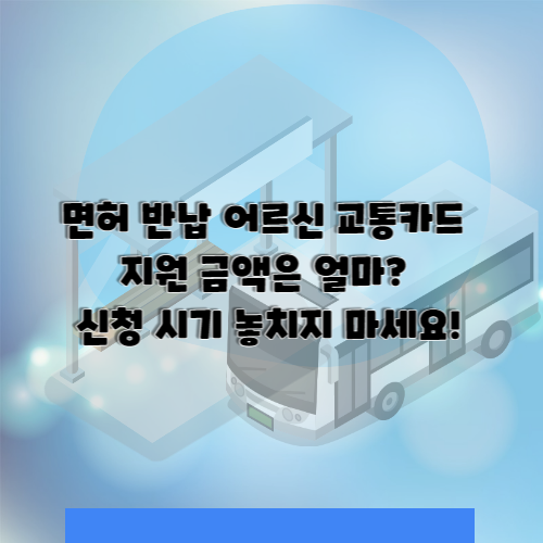 면허 반납 어르신 교통카드 지원 금액은 얼마? 신청 시기 놓치지 마세요!