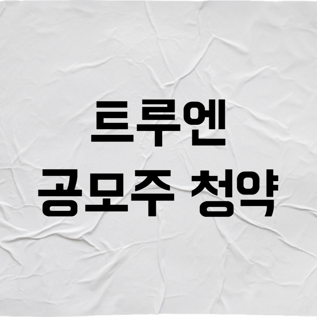 트루엔 공모주 청약