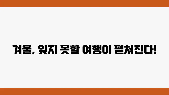 겨울 축제의 다채로운 이벤트들과 볼거리